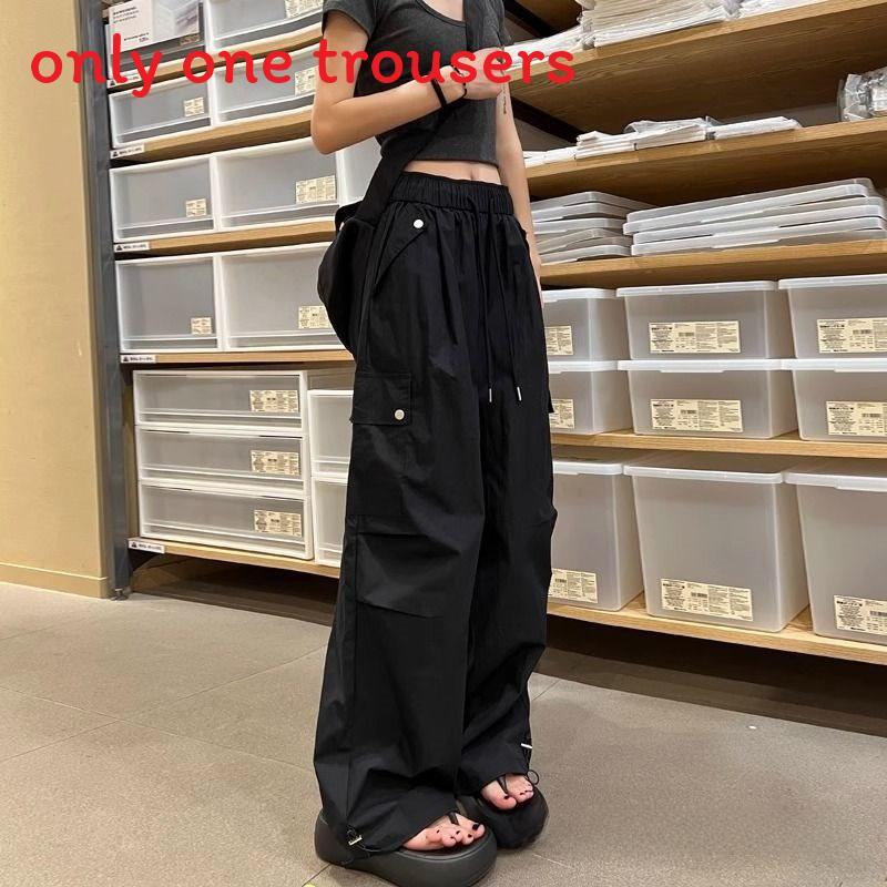 Womens Cargo Pants With Wool Blend Fabric For Casual Spring Summer Wear