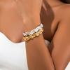 IngeSight.Z Creative Irregular Concave Convex Surface Bracelet for Women Vintage Gold Color Open Wide Bangles Party Jewelry Gift
