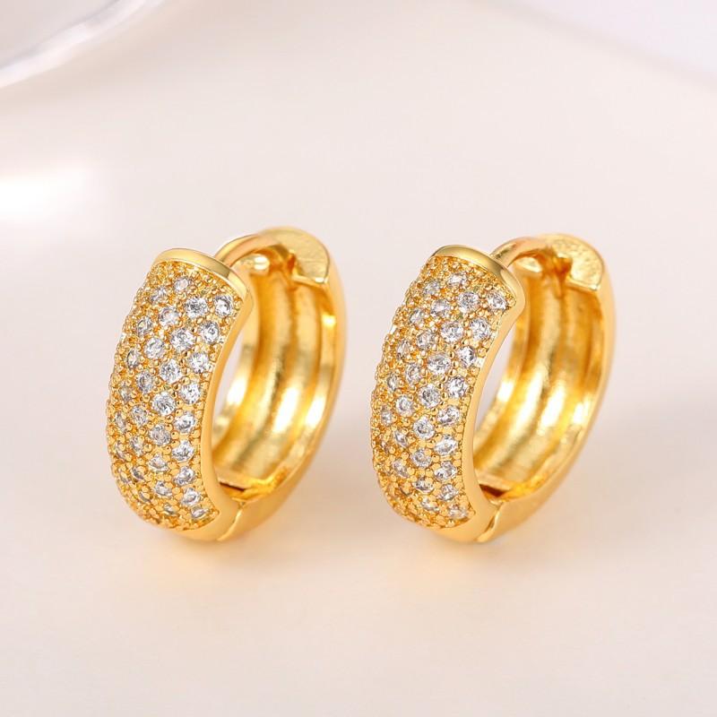 Exquisite Fashion Micro Shop Zircon U-Shaped Earrings Girl Wedding Valentine'S Day Gift Jewelry Pendant Wholesale