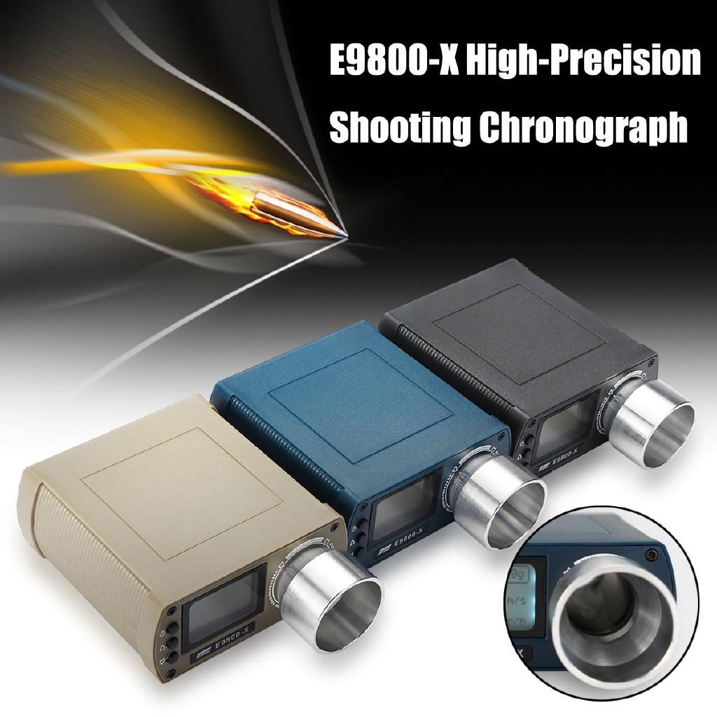 BB E9800X Shooting Speed Tester Chronograph -10C to 50C 0-500J Firing-Kinetic Energy LCD DC 4.5V High-Precision Shooting Airsoft