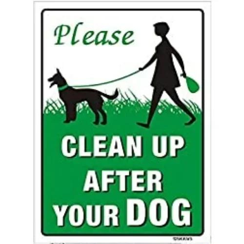 Cartello "Si prega di essere rispettosi" Cartello "Vietato sporcare o urinare per cani" per GiardinoSolo latta senza accessori