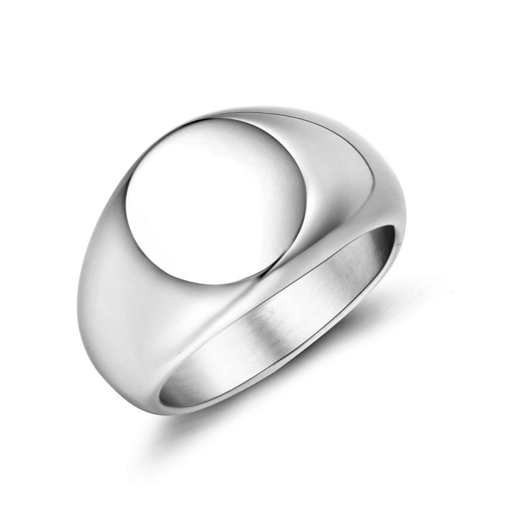 2026 Runder Flacher Ring Persönlichkeit Mode Glänzender Ring Damen Herren Schmuck Zubehör