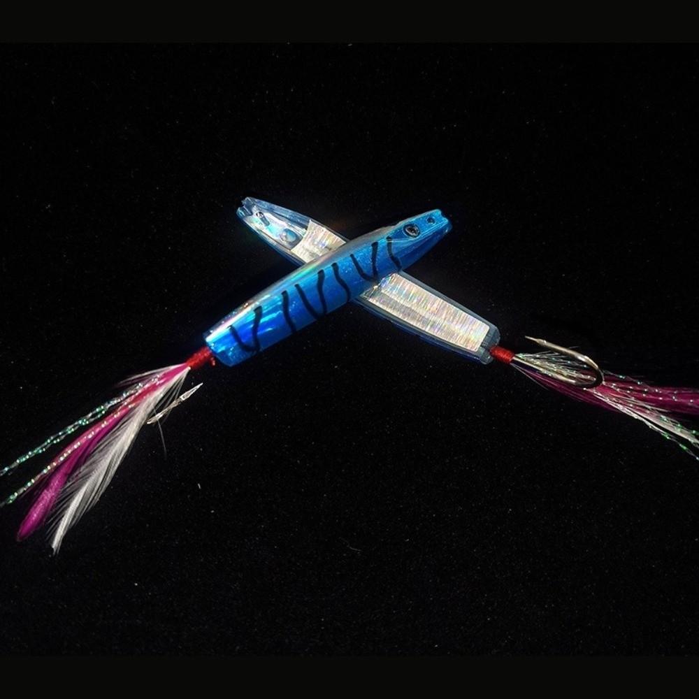 2pcs Bow Horn Matel Jig Bait Metal Cast Artificial Bait Slow Shaking Surface Bait Sea Fishing