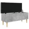 Storage Bench Concrete Grey 102x42x46 Cm Engineered Wood