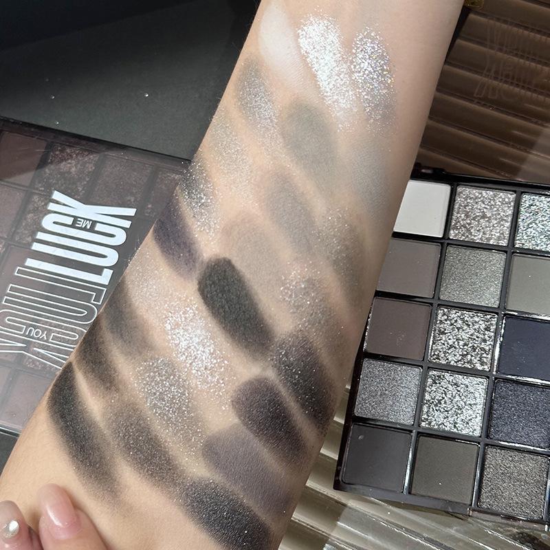 Kappale Black Swan 25-Color Smoky Eyeshadow Palette - Dark Series Shimmer Glitter Chocolate Collection