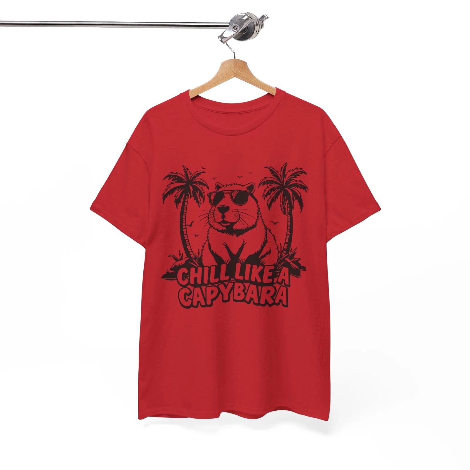 

Chill Like A Capybara Single T-Shirt | Funny Eating Joke Shirt M
