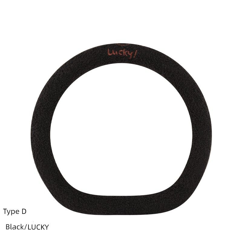 Car Steering Wheel Cover Autumn and Winter Heattech Hands Warm Cute Furry Camellia Short Plush Non Slip Steering Wheel Cover