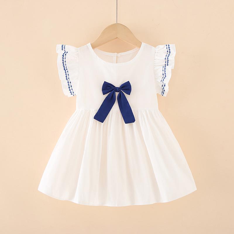 2025 Girls' Bow Princess Dress - Medium & Large Children's Skirt