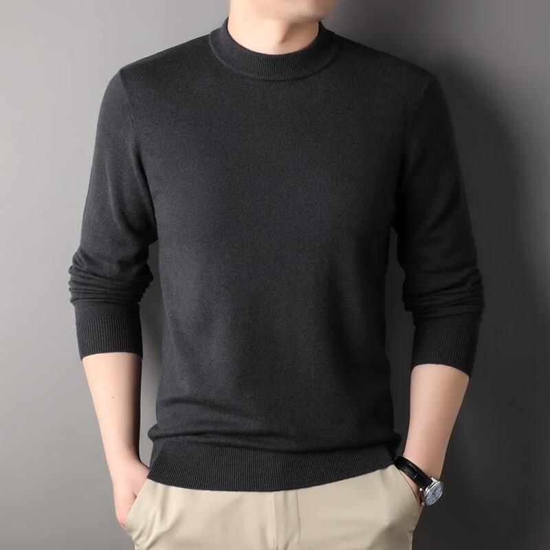 

YTMTSJ1063 Men s 100% Merino Wool Half-High Collar Sweater 175