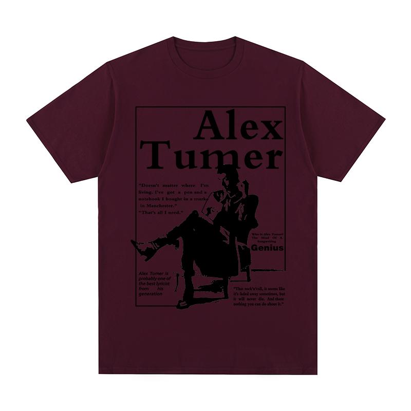 Alex turner Vintage Tshirt Arctic Monkeys Casual Harajuku Streetwear Cotton Men T shirt New Tee Tshirt Womens Tops