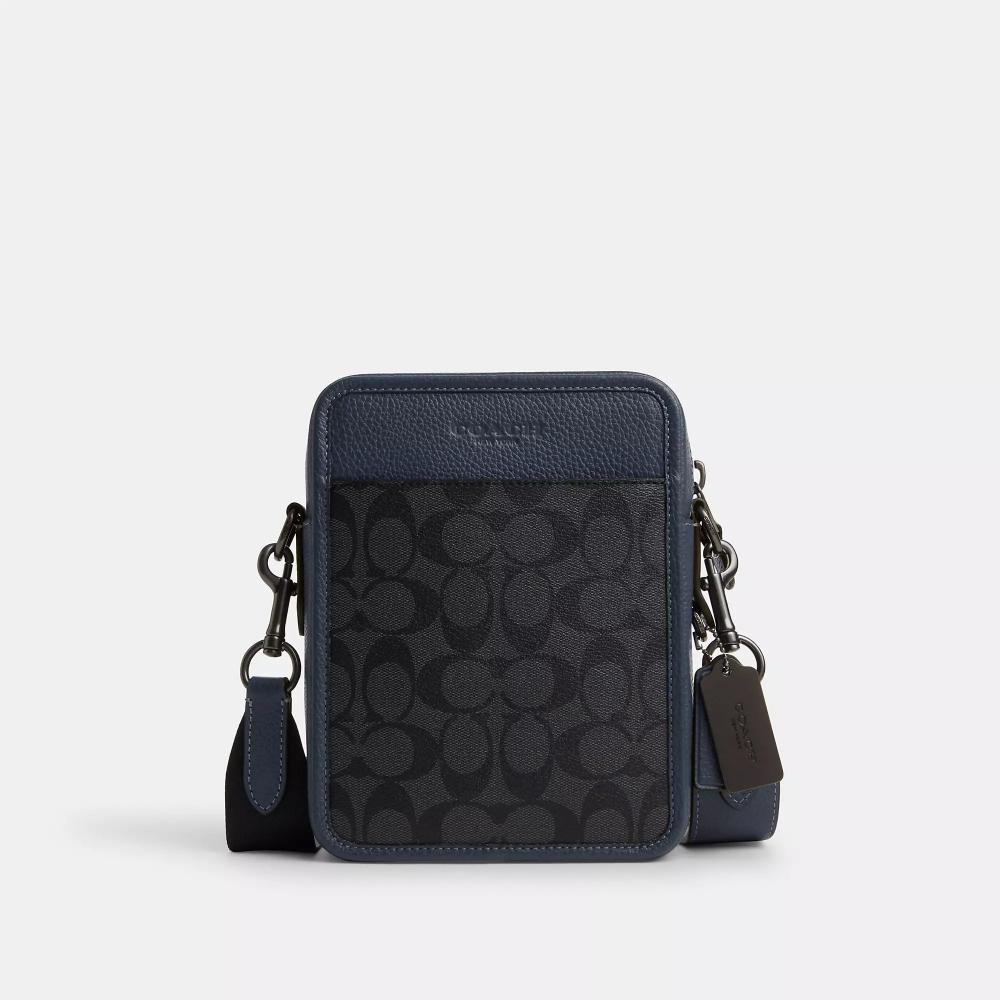 

Coach Sullivan Crossbody In Colorblock Signature Canvas gunmetal charcoal denim