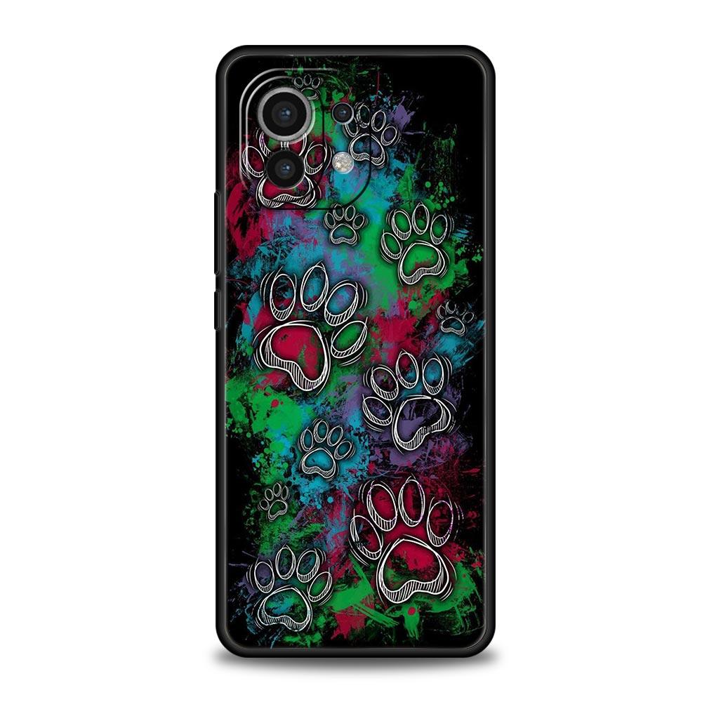 Hundepfotenabdruck Niedliche Handyhülle Für Xiaomi Mi 15 14 Pro 13 12 11 Lite 10T 11T 12T 13T 14T Poco X6 X5 X4 X3 NFC F3 F4 GT Hülle