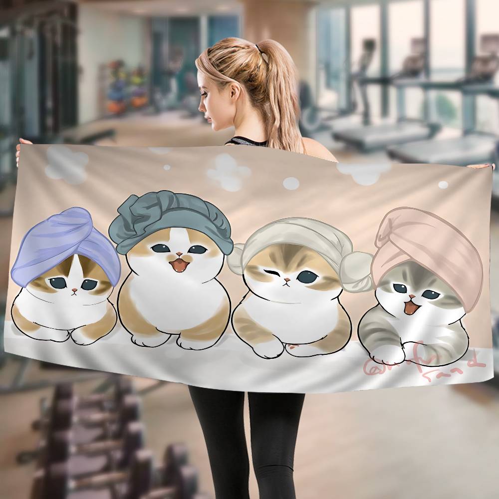 Funny Cat Mofusand Big Microfiber Beach Towels Quick Dry Towel Sand Beach Towels Pool Towel For Travel Swim Pool Yoga