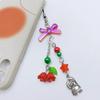 Handmade Phone Anti-lost Lanyard Christmas Themed Phone Chains Charm Stylish Phone Strap Chain Ornament for Girls Kids