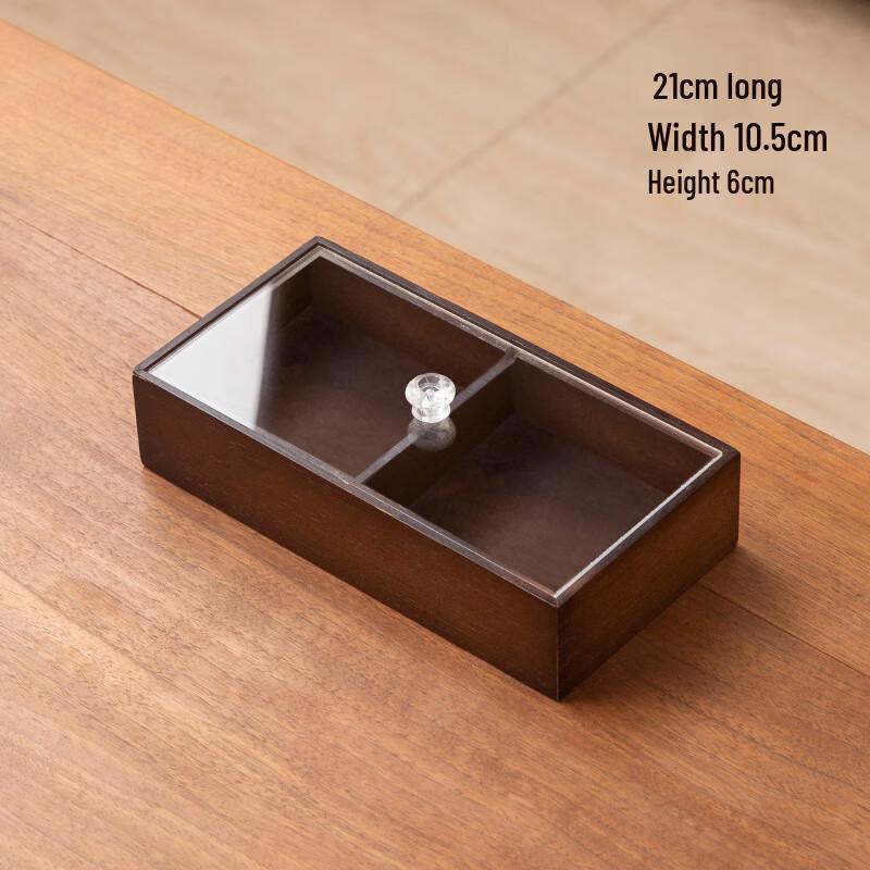Multi-Compartment Bamboo Snack Serving Tray