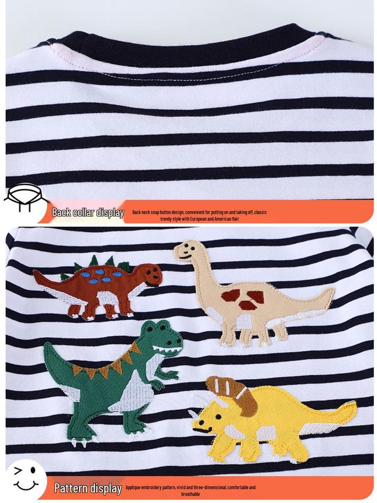 2026 New Boys' Cartoon Short-Sleeve Cotton Shirt for Summer