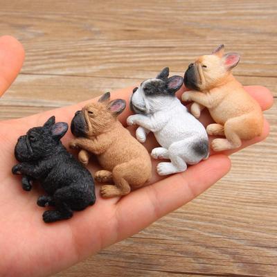 4 Stück/Set 3D Kühlschrankmagnet Französische Schlafende Bulldogge Kühlschrankmagnete Küchenspielzeug Dekor Kühlschrankornament