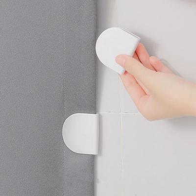 4/8pcs Shower Curtain Clips Windproof Fixer Holder Self Adhesive Curtain Clips Anti Slip Bedsheet Clip Home Decoration Accessory