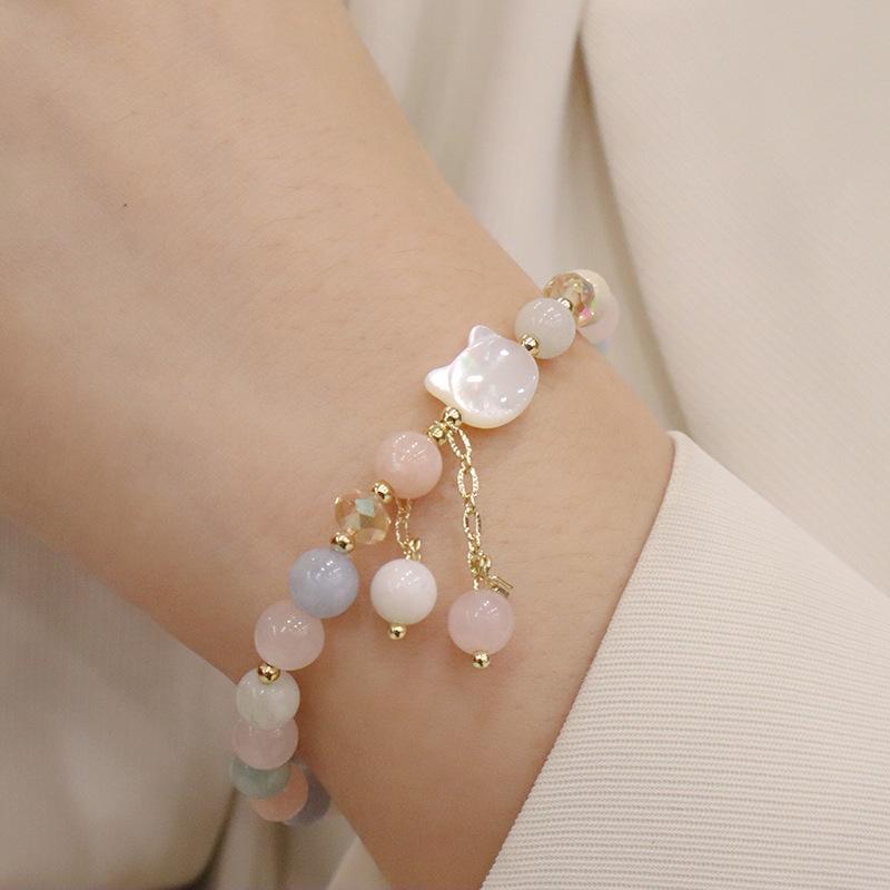 Natural Crystal Bracelet Strawberry Crystal Jewelry Bangles Women Fashion Jewelry Accessories Gift