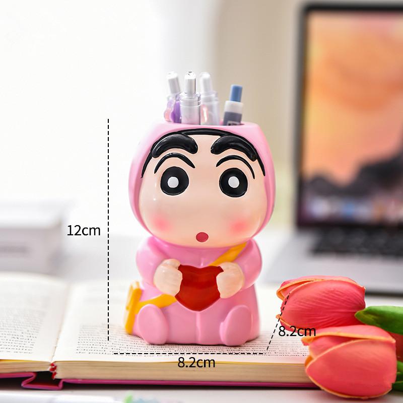 

Милый держатель для ручек Bixin Crayon Shin Chan Серия Офисный настольный держатель для ручек Органайзер Украшение Креативный памятный подарок розовый