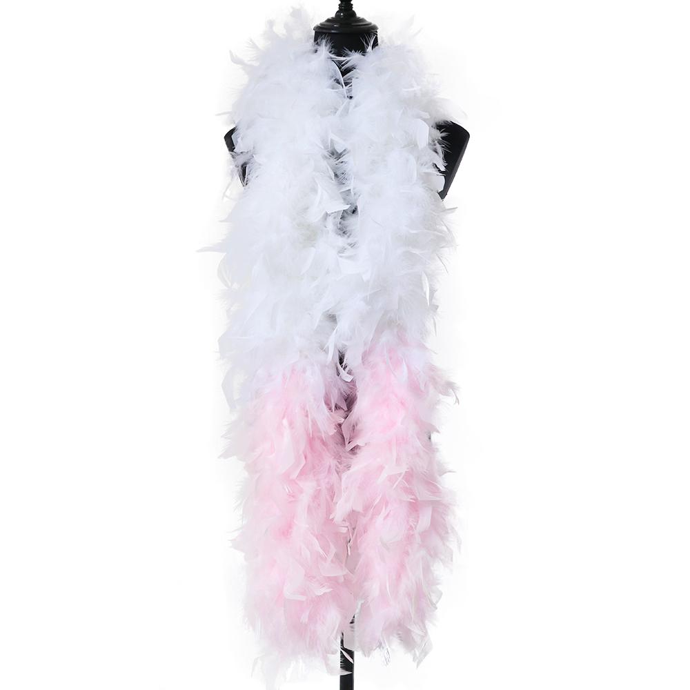 DIY 90Gram High Quality Fluffy Turkey Feathers Boa for Shawl Red Pink Plumes Ribbon Wedding Dress Decoration Crafts Feathers 2 Yards