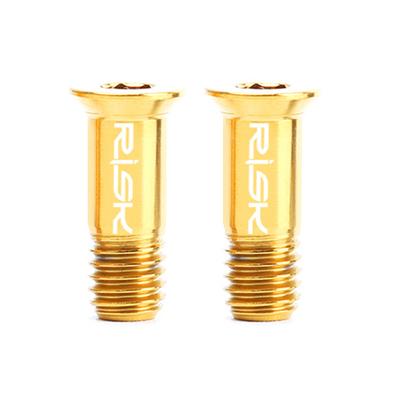 2 Pezzi Lega di Titanio Bulloni Ruota Câmbio Posteriore M5x14.2mm Ciclismo Bulloni Vite Rullino Guida Posteriore