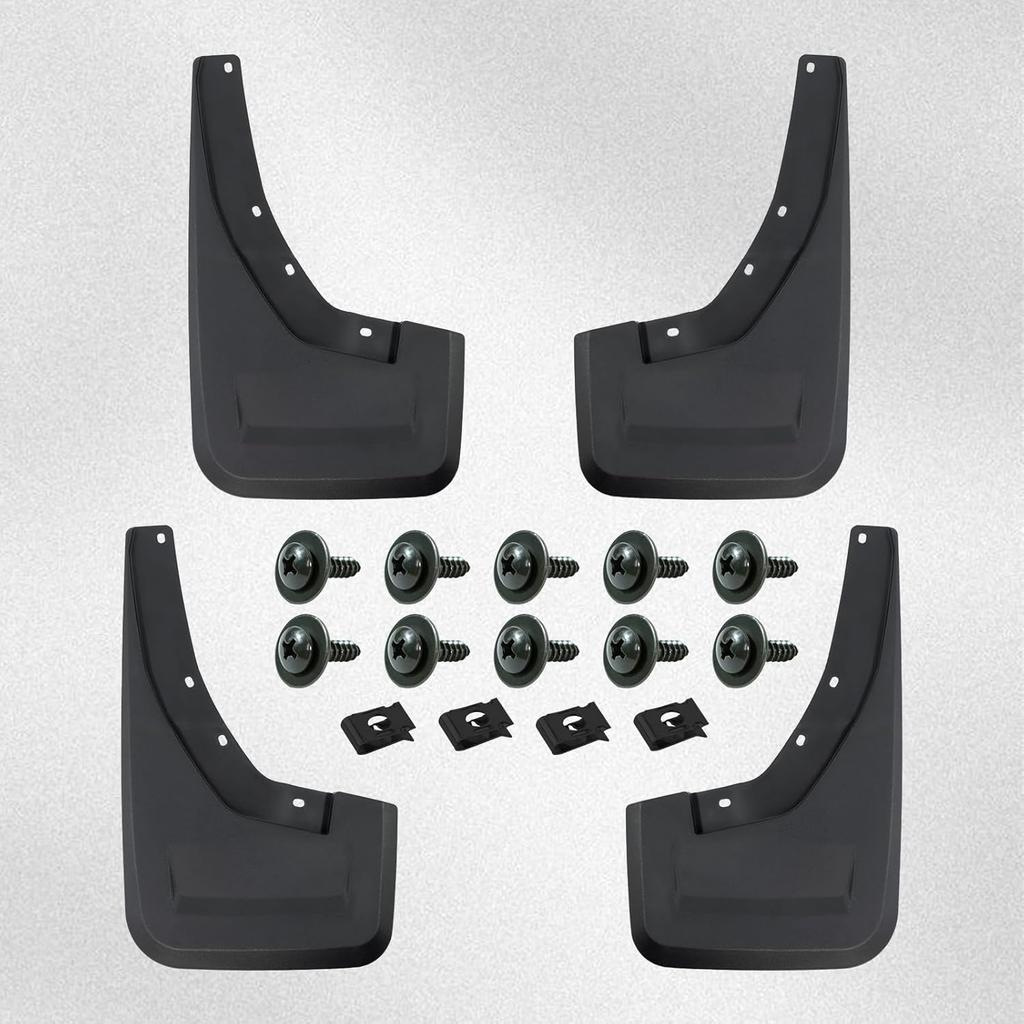 Mud Flaps Mud Guards Replacement for 2025-2025 1500 Front Mudflap and Rear Mudguard No Drilling Required 4pc Set