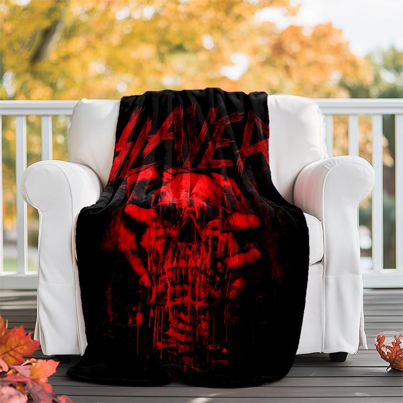 Slayer Blood Dripping Flannel Blanket Soft All-Season Throw, Design for Camping, Car Travel, Hiking Sofa, Bed, Office Perfect Gift for Parties