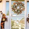 Fall Door Wreath Fall Halloween Wreath With Pumpkin Artificial Home Decor Thanksgiving Decorations For Farmhouse Holiday Harvest