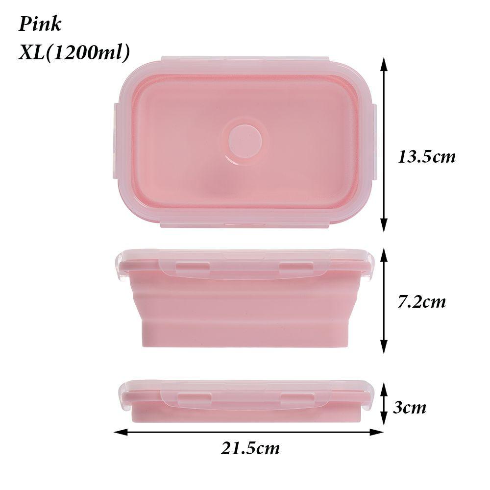 Eco-Friendly Storage Household Picnic Boxes Collapsible Bowl Silicone Food Container Folding Lunchbox