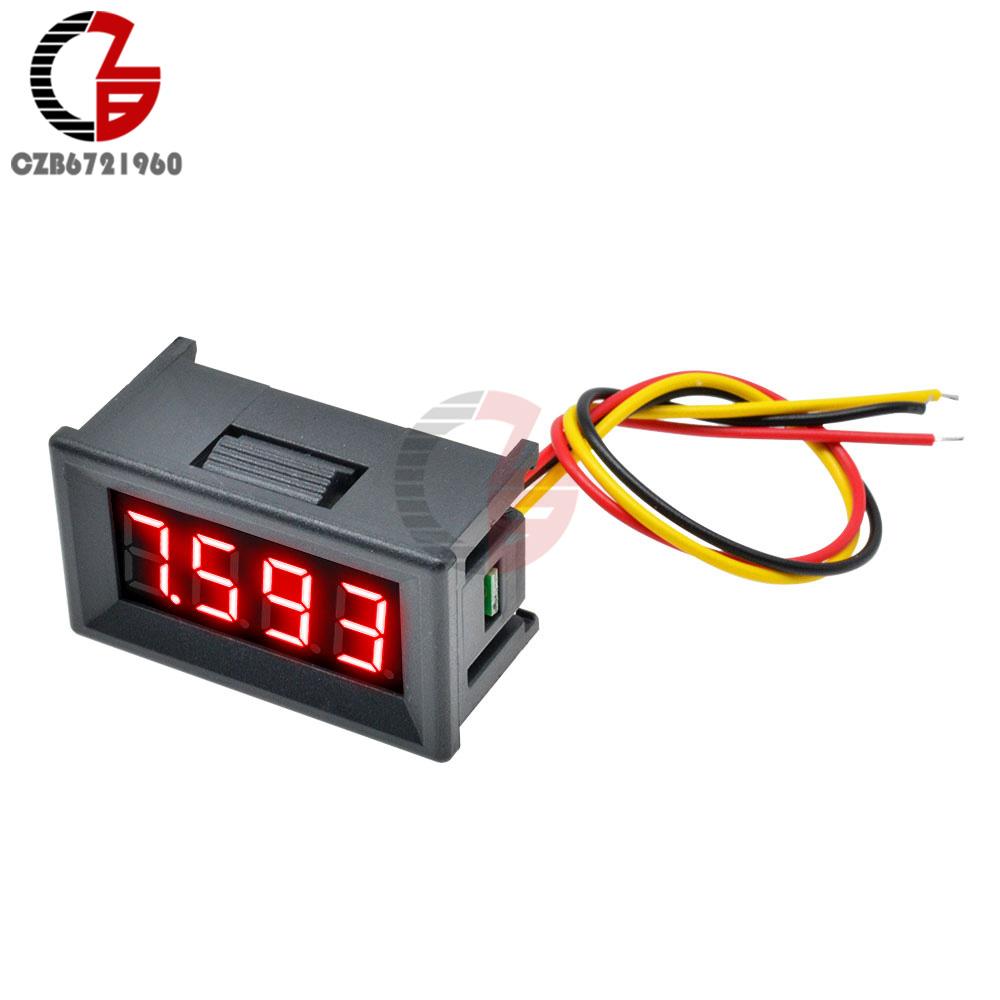 

0.36 DC 0-100V Digital Voltmeter 4 Digit High Accuracy Car Voltage Meter 12V 48V 60V Battery Capacity Tester Monitor Detector червоний