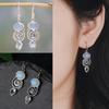 gift Engagement Wedding Jewelry Dangle Topaz Ear Stud Multi-Gemstone Moonstone Earrings Peridot