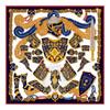 ITARORA 100% Silk Knight Print Scarf