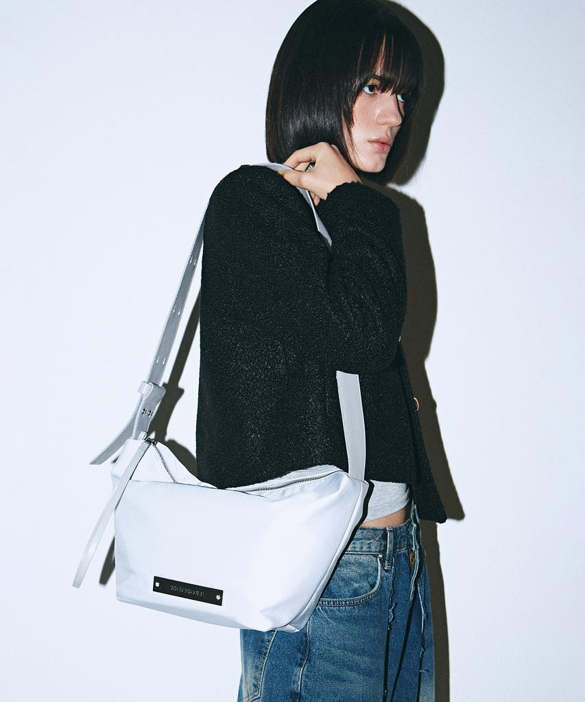 Nick&Nicole Crystal Nylon Multi Way Bag_Silver