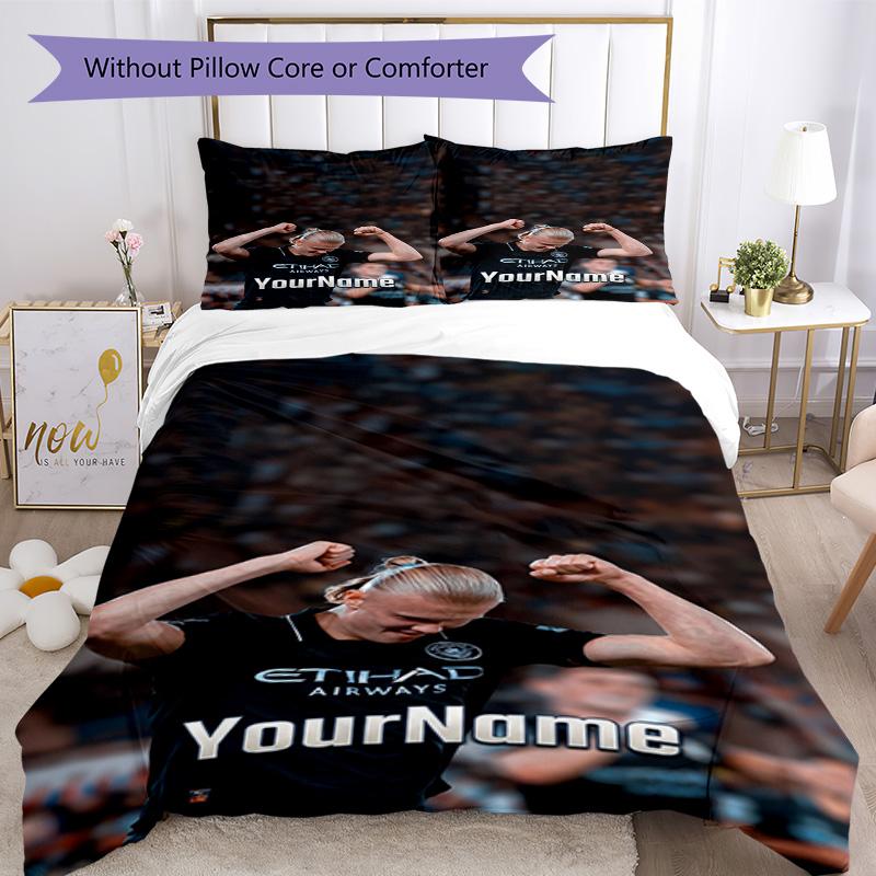 Haaland 239 Customize your name Bedding Set Breathable Duvet Cover with Pillowcases Home Decoration Birthday Gift