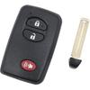 3 Buttons Replacement Key Fob Cover fit for Toyota Prius Highlander Prius C Prius V RAV4 Camry Keyless Entry Key Fob Shell