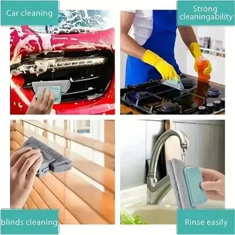 Window Groove Cleaning Cloth Kitchen Cleaning Small Window Groove Cleaning Brush Tool Door Window Sill Track Cleaner Lightweight