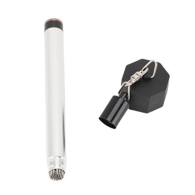 Porte-craie pour queue de billard avec pointes et couvercle Stylo craie en métal pour réparation de pointe de queue de billard Octogonal