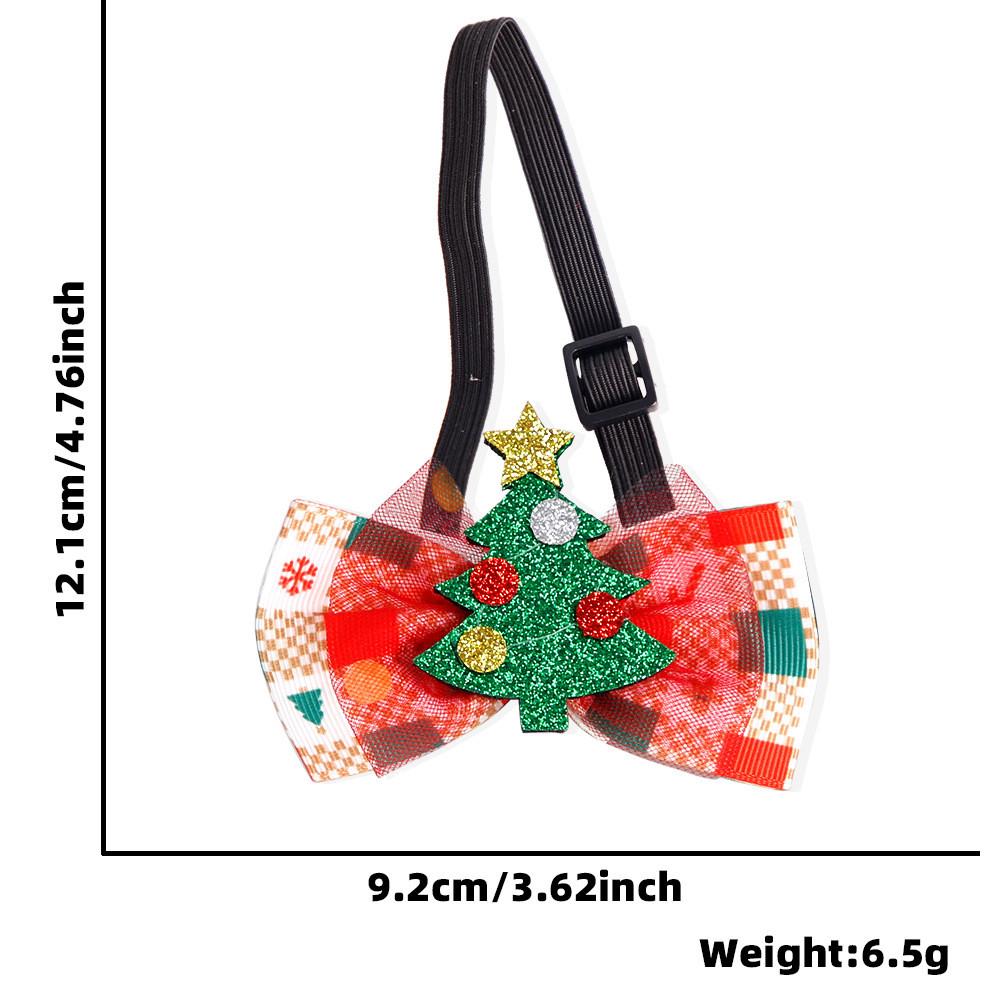 Joyful Pet Christmas Collar Featuring Cartoon Bow Tie And Festive Jingle Bells Pets For