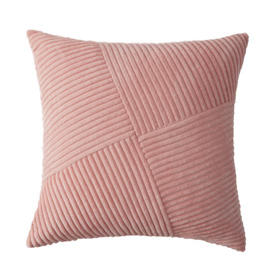 Boho Strukturierter Kissenbezug Cord Streifen Patchwork Dekokissenbezug 18x18 Zoll Rustikaler Kissenbezug für Bauernhaus Zuhause Sofa Couch Bett Wohnzimmer