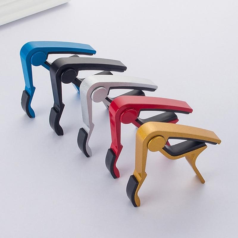 Portable 6-String Guitar Tunings Clamp Light Weight Quick Release Capo for Guitars, Ukulele, Bass, Mandolin, Banjo