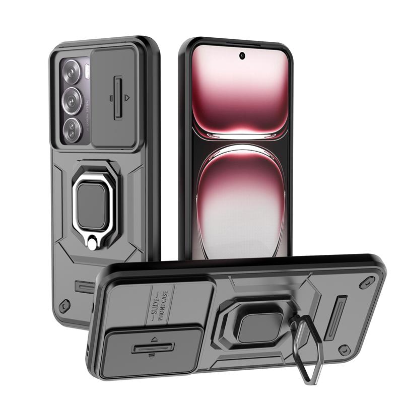 For Reno 12 Pro Case Cover OPPO Reno 12 Pro Capas Bumper Shockproof Camera Lens Protective Ring Holder Fundas Reno12 Reno 12 Pro