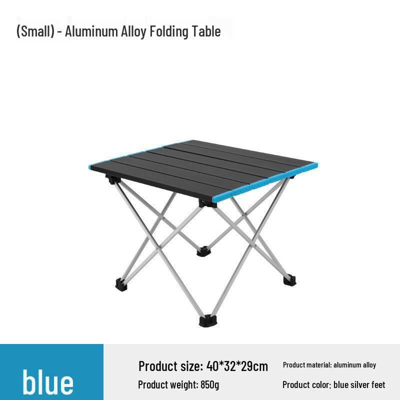Ultralight Aluminum Folding Camping Table & Chairs - Available In Large, Medium, Small Sizes for Outdoor Picnic and Barbecue.