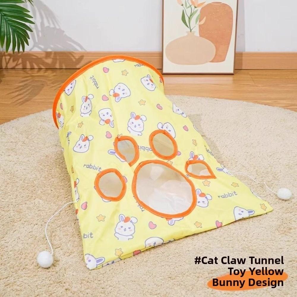 Bite Resistant Cat Toys Drill Bag Collapsible Polyester Cat Tunnel Bag Sound Paper Exercising Hiding Training