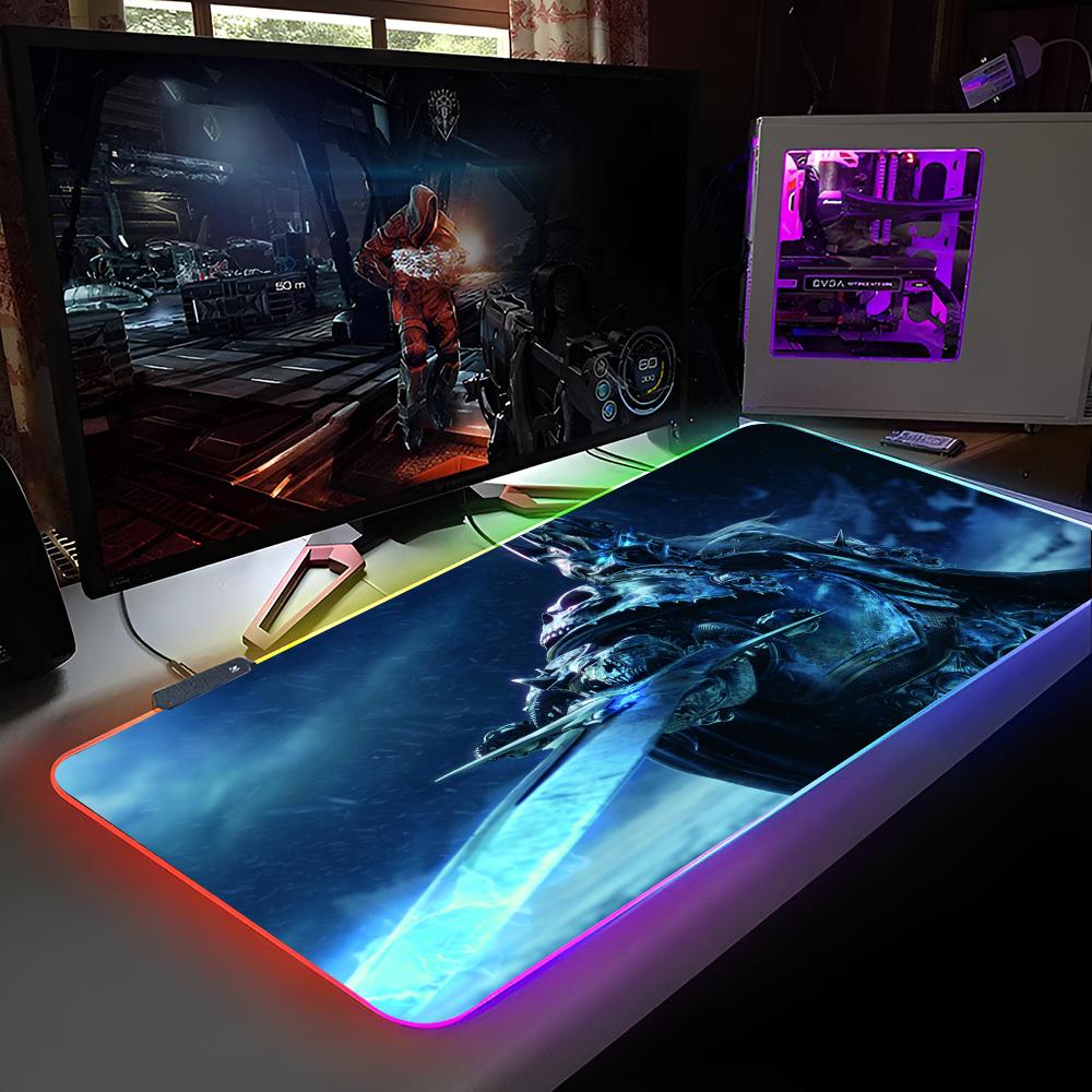 

W-WorldS Of W-WarcraftS Mouse Pad RGB Backlit Mouse Pad Laptop Mouse Pad Laptop Gamer Computer Desk Gaming Accessories RGB700x400x3mm