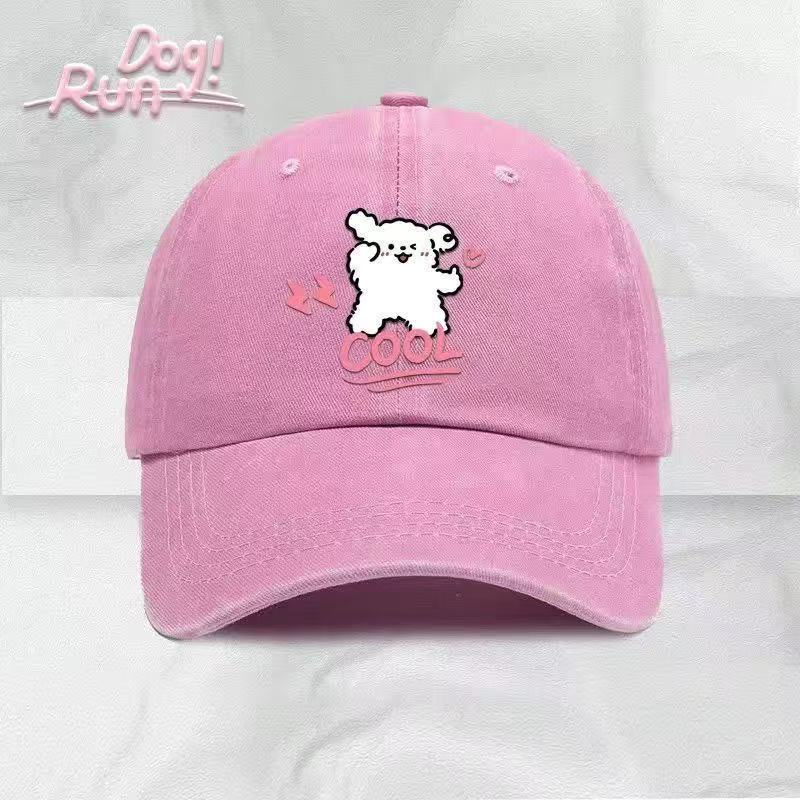 Cool Brand Funny Little Dog American Baseball Cap With A Retro And Stylish Look, Very Cute And Washed-Out Effect.