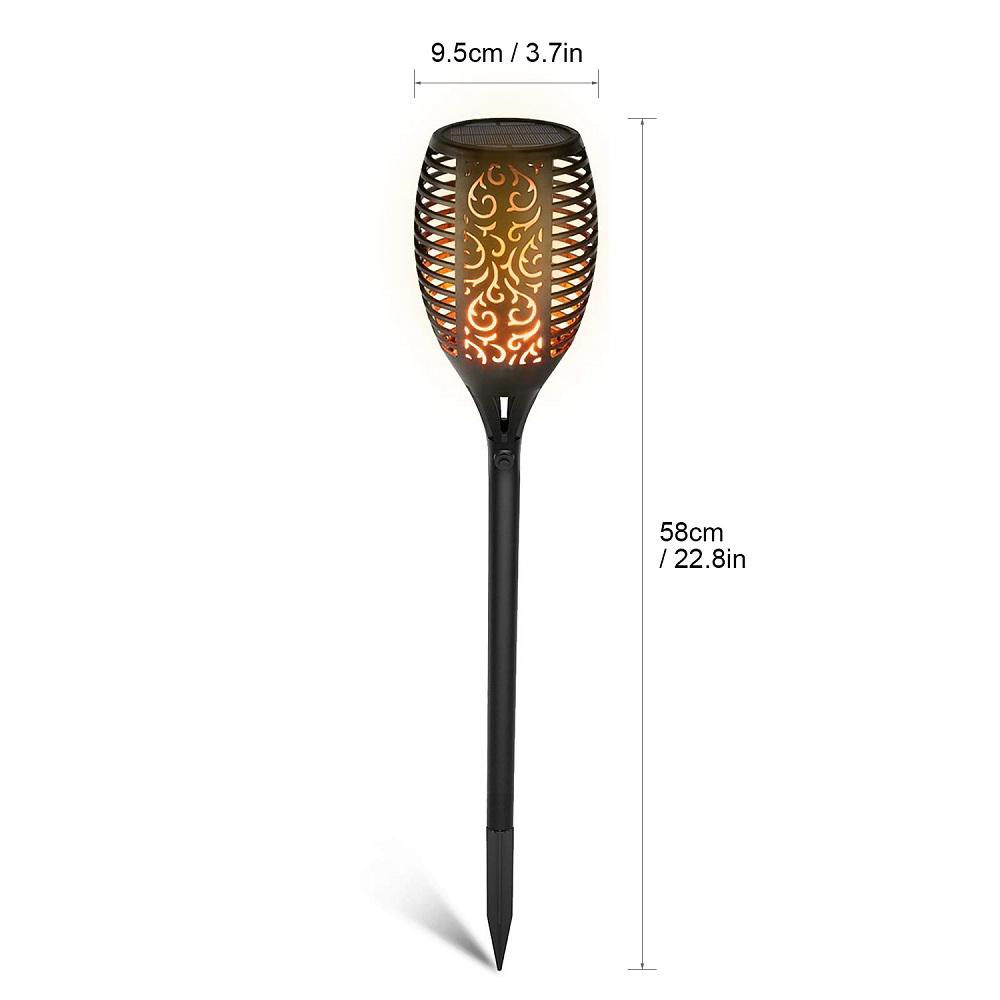1 Pack Solar Torch Light Outdoor 33LED Solar Flickering Flame Lamp Landscape IP65 Waterproof