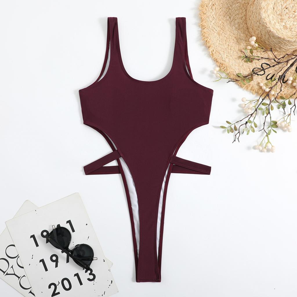 Women's Swimsuit Hollow Strap One-piece Bikini Sexy Backless Swimsuit Beach