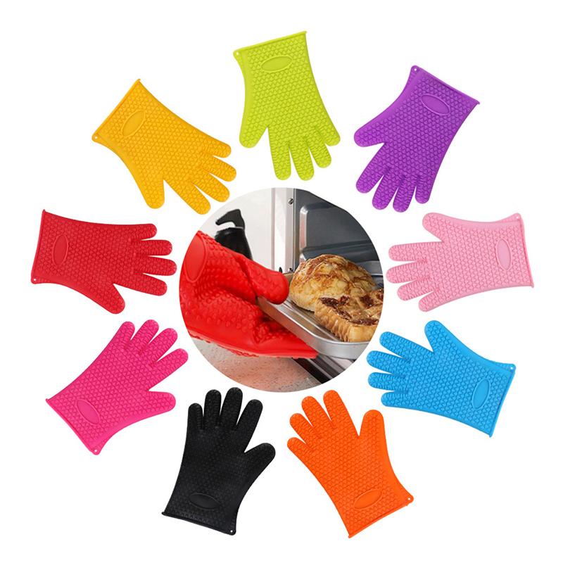 Set Di 2 Presine Da Forno In Silicone - Antiscivolo, Resistenti Al Calore, Flessibili, Grigie, 20 Cm - 3