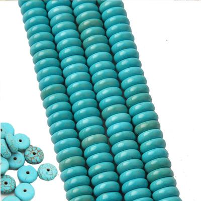 Natural Spacer Rondelle Turquoise Loose Beads Charms 6 8 10 12 14 16 Mm